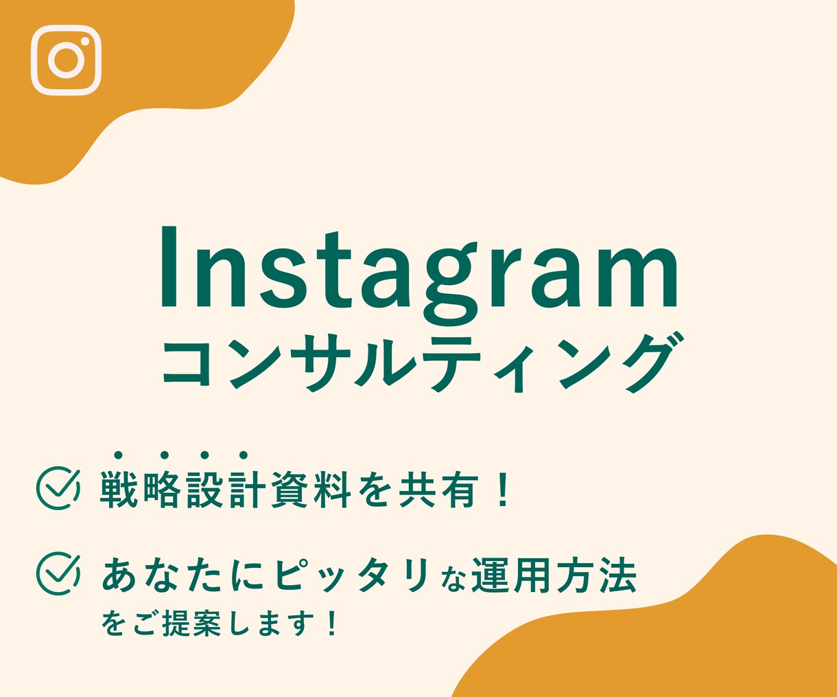 Instagramマーケティングのコンサルをします 戦略設計しっかりできていますか？最適な運用方法をご提案！ イメージ1