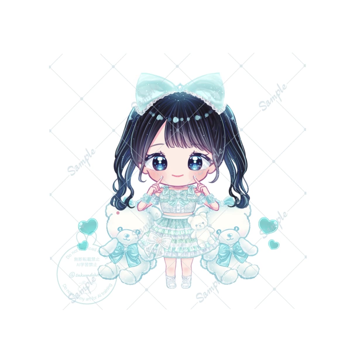 キラキラかわいいミニキャライラスト✧お描きします アイドルさんなどのグッズ・フラスタにも！メセカ作成も◎ イメージ6