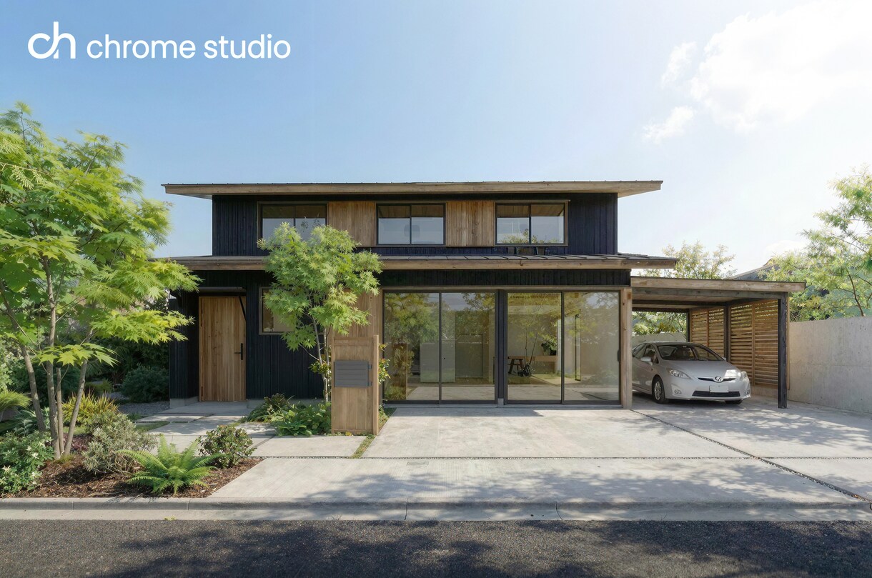 高品質な住宅の外観・内観CGパースを制作します 構図・光・素材感にこだわった、印象に残る建築CG イメージ1