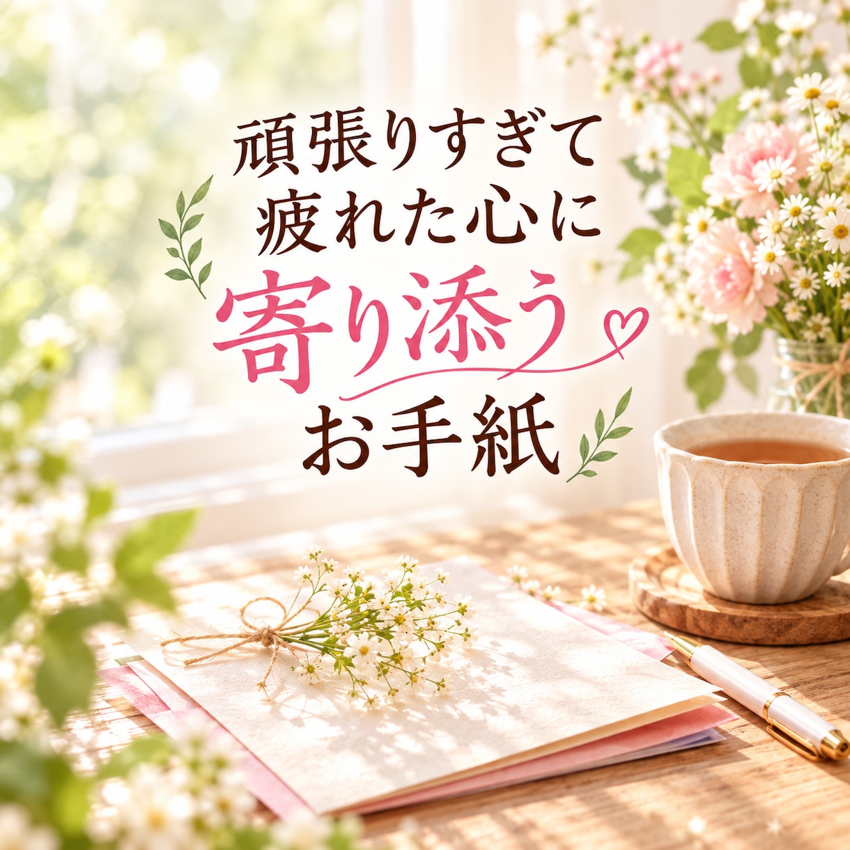 頑張りすぎて自分を責める日に、手紙を書きます 頑張りすぎ・自己肯定感・しんどい時に｜呼吸のコツも添えて イメージ1