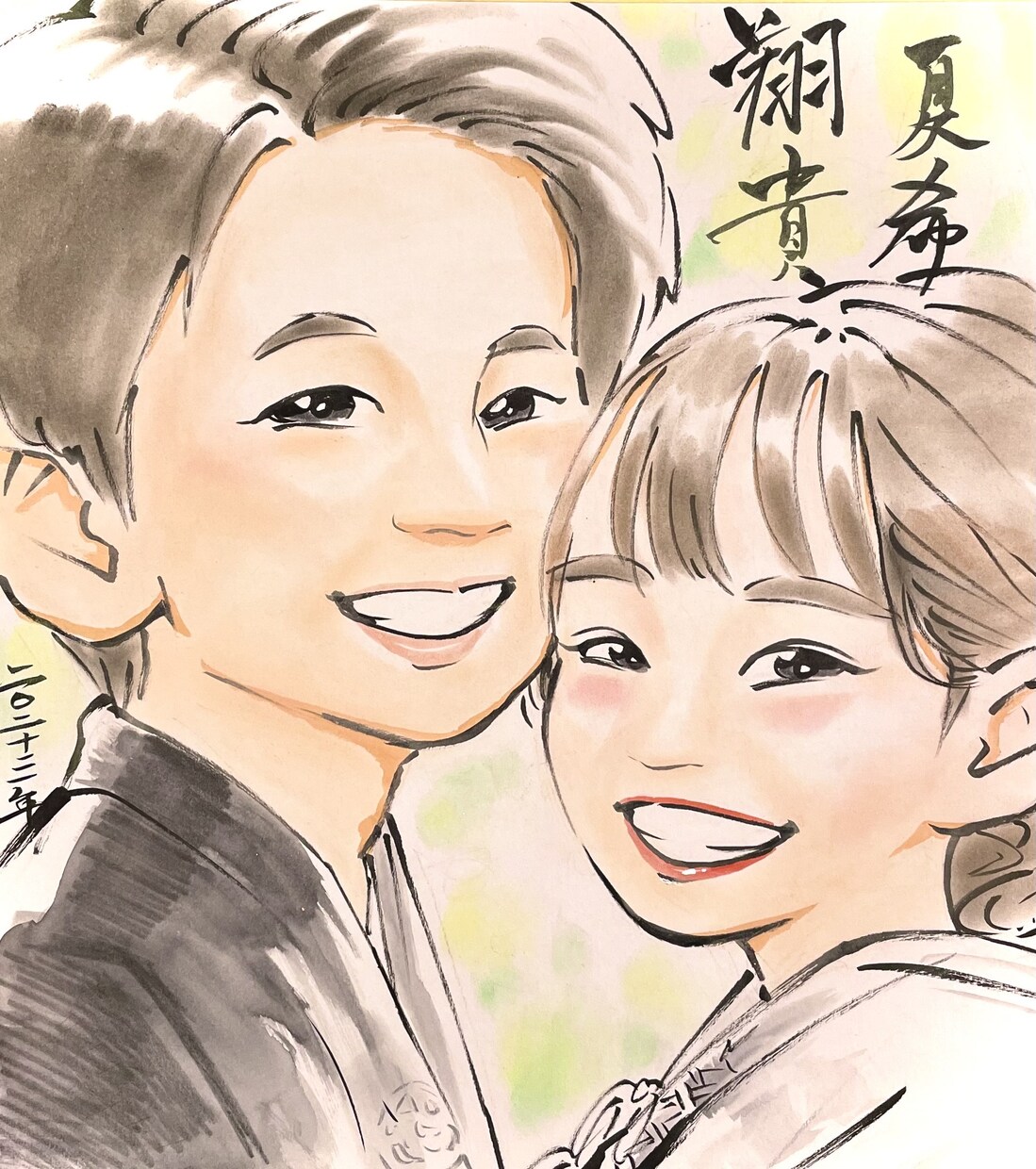 記念に残る似顔絵を描きます 可愛く、カッコよく。記念日やプレゼントに最高の思い出を。 イメージ1