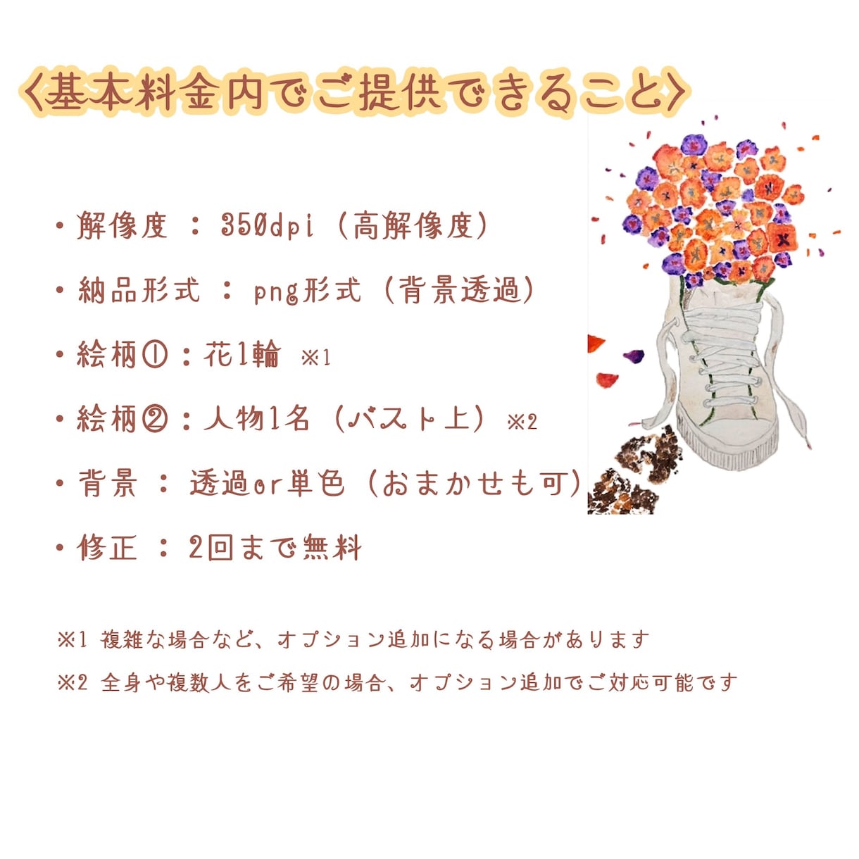 花と私アイコン？「今までにない」アイコン描きます 手描きでオシャレに好印象！絶対に覚えてもらえるSNSアイコン イメージ5