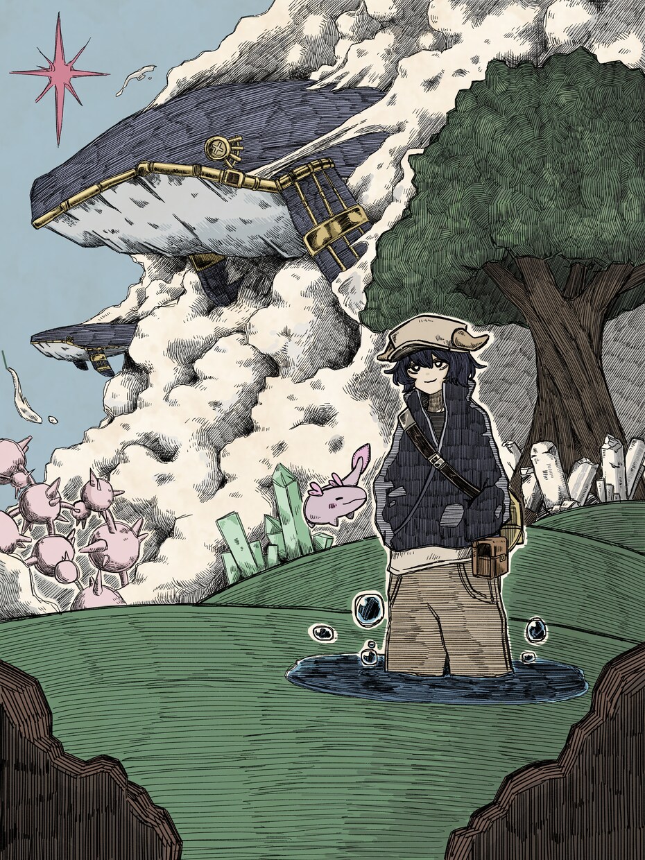 世界観のあるイラストを描きます 物語性のある繊細な線画イラスを描きます！ イメージ1