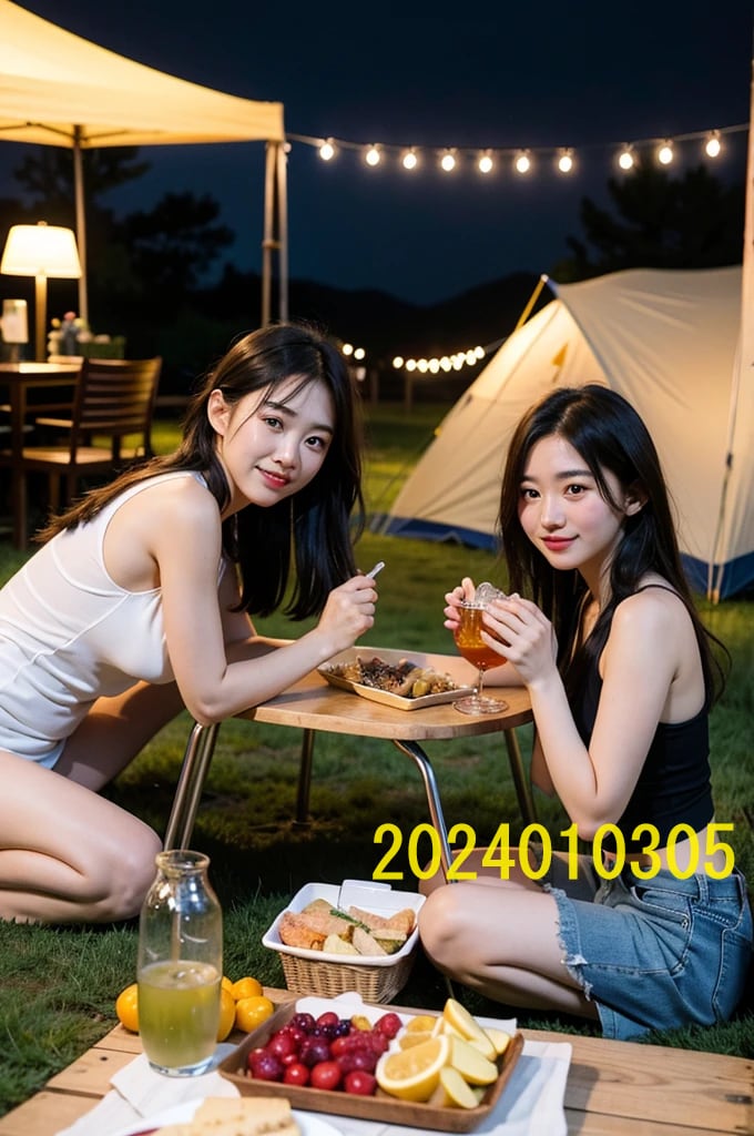 AIで作成したキャンプの女子高生写真を販売します 実写では撮影・商用利用が難しいキャンプを楽しむ女子高生写真 イメージ5