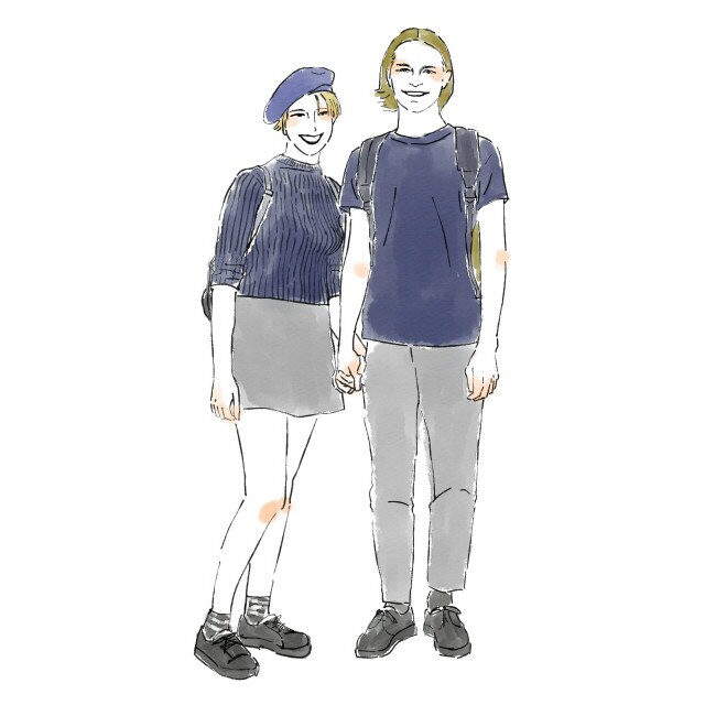 シンプルでオシャレなファッション似顔絵描きます 人物写真をシンプルでオシャレなイラストにしませんか？ イメージ1