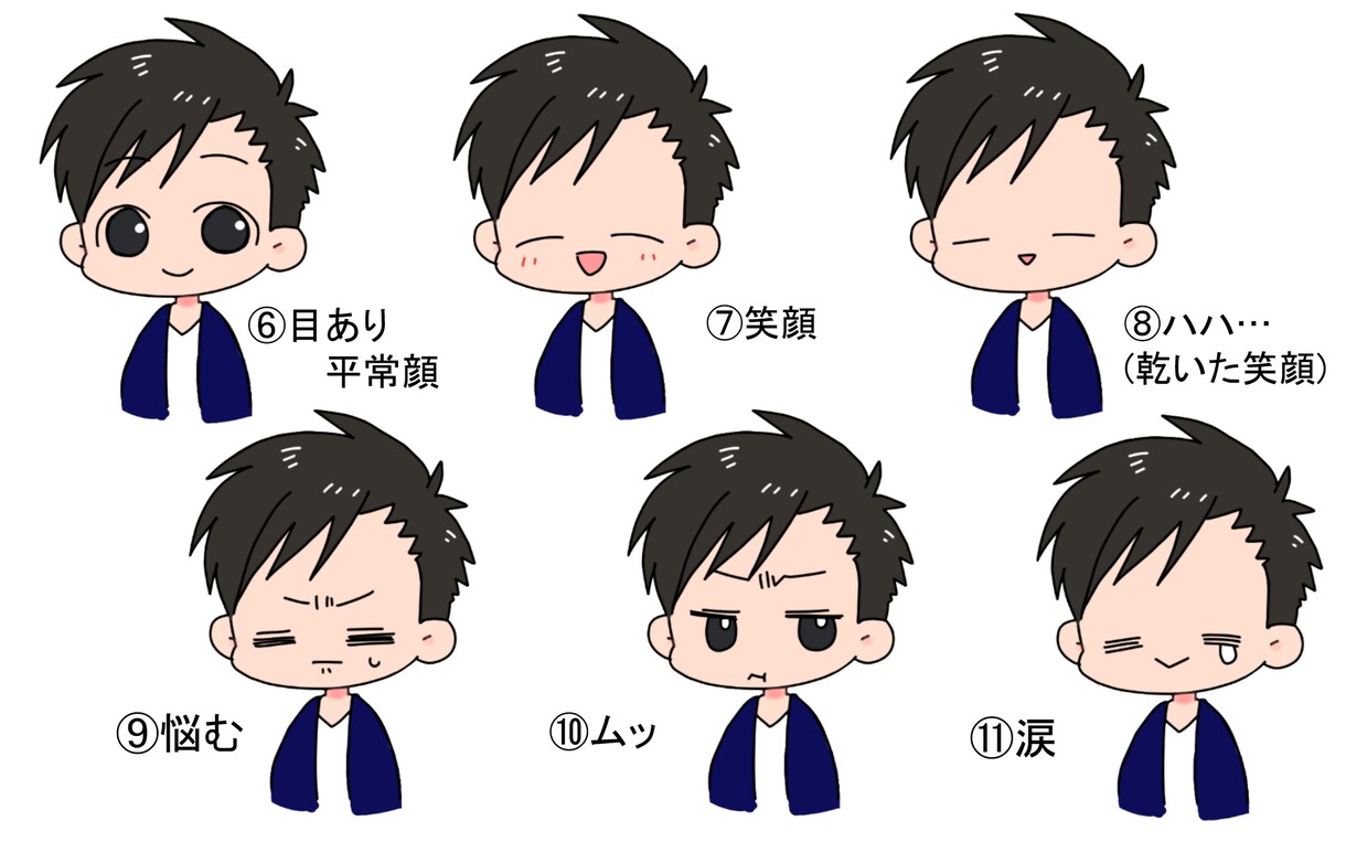 SNS・ブログのアイコン作ります プロフィールやブログの吹き出しで表情をより豊かに伝えたい時に イメージ3