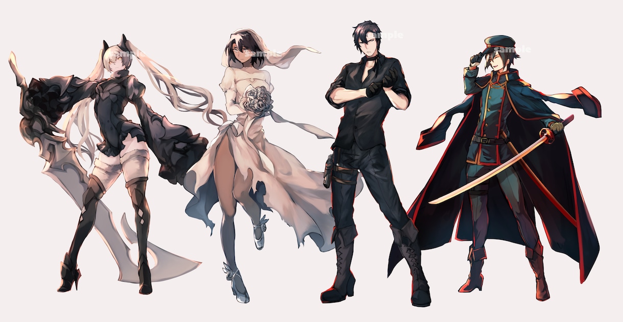 立ち絵制作承ります 現代、SF、ファンタジー等幅広くご対応いたします イメージ2