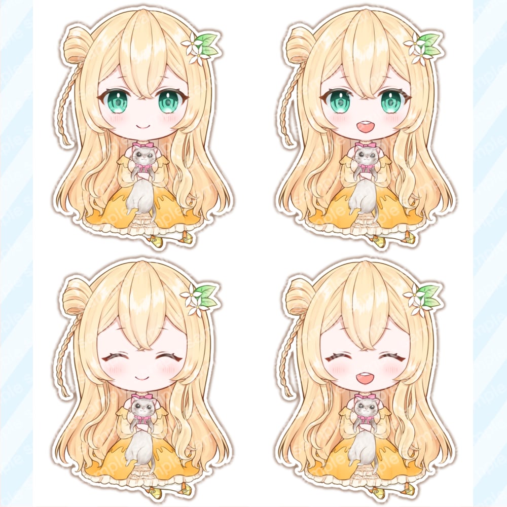 ミニキャラの簡易Vtuber制作します Puppet3、だれVなど。表情差分4点込みの料金です！ イメージ6