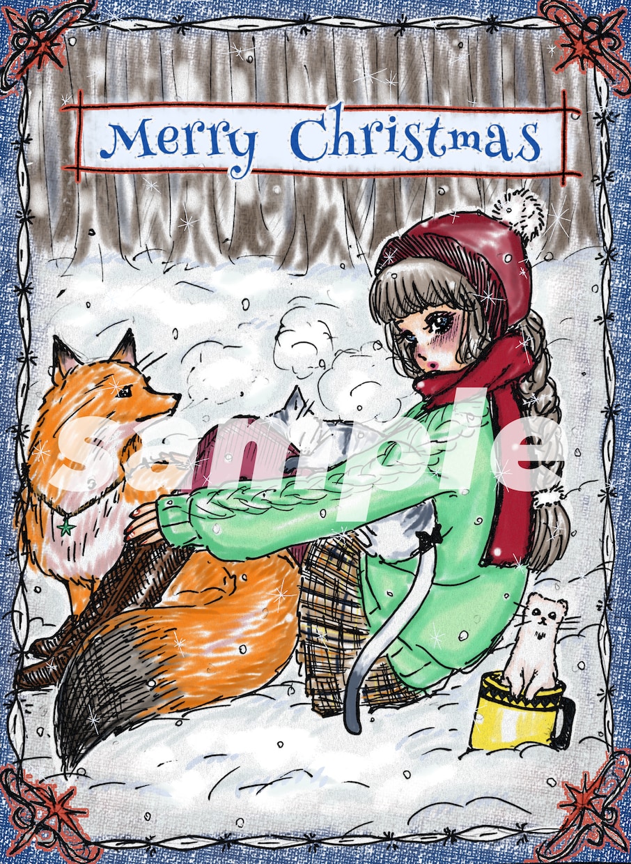 お得！おしゃれな1枚絵作成します 商用利用OK 年賀状・挿絵・ポストカードなどにどうぞ イメージ6