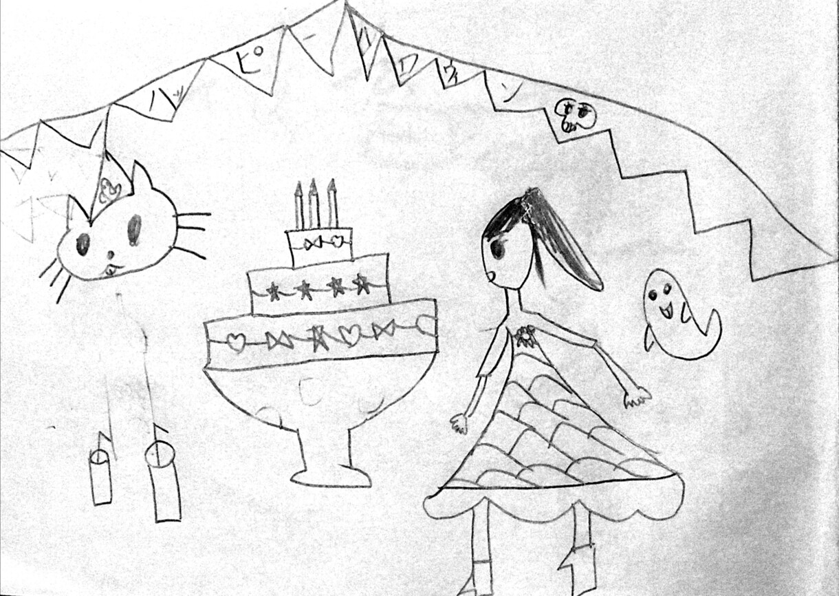 子供タッチのイラスト（落書き？w）を描きます 大人の私たちには描きたくても描けない素敵な絵♪ イメージ1