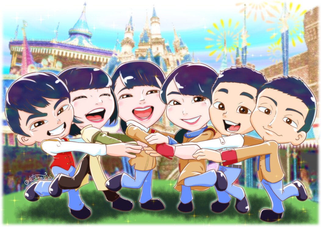 5～8名様用☆想像以上の似顔絵をお描きします 一生記憶に残る唯一無二のプレゼントを イメージ3