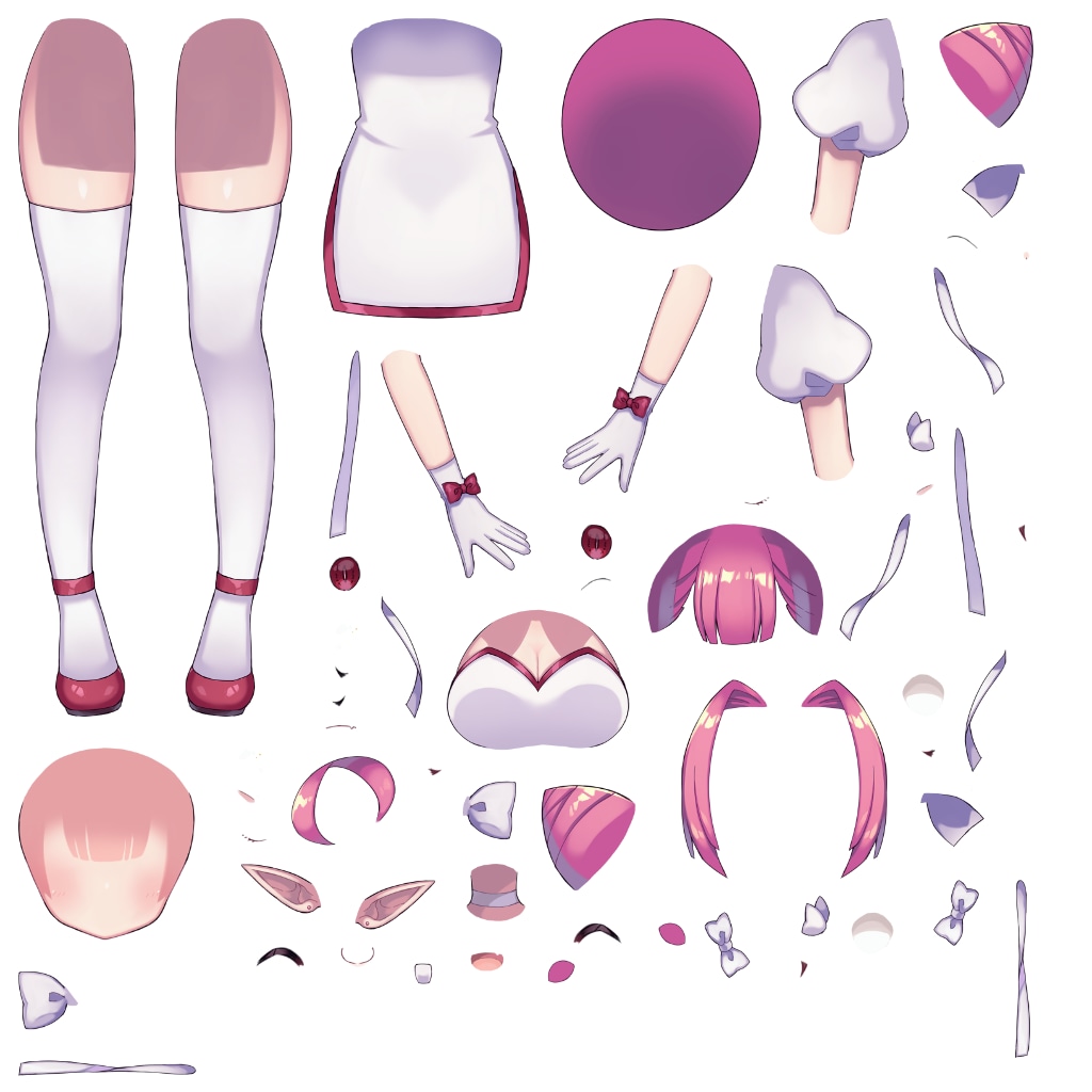 Live2Dパーツ分けイラストや立ち絵制作します 理想のオリジナルのキャラクターを作りませんか？ イメージ10