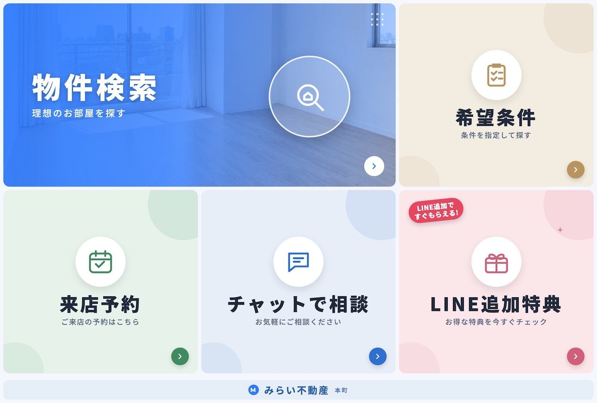 LINE公式のリッチメニュー画像を作ります 6分割・予約しやすいボタン配置。48時間納品 イメージ4