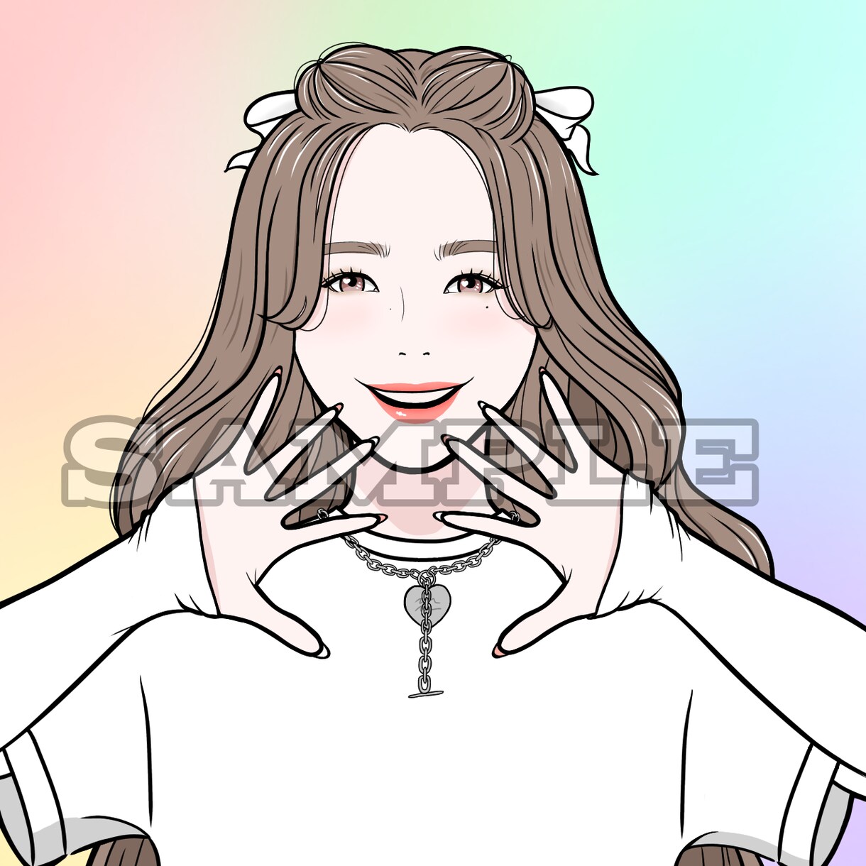 SNSアイコン等♪アイドルのような人物画を描きます 細かい要望がある方も相談してください♡ イメージ3