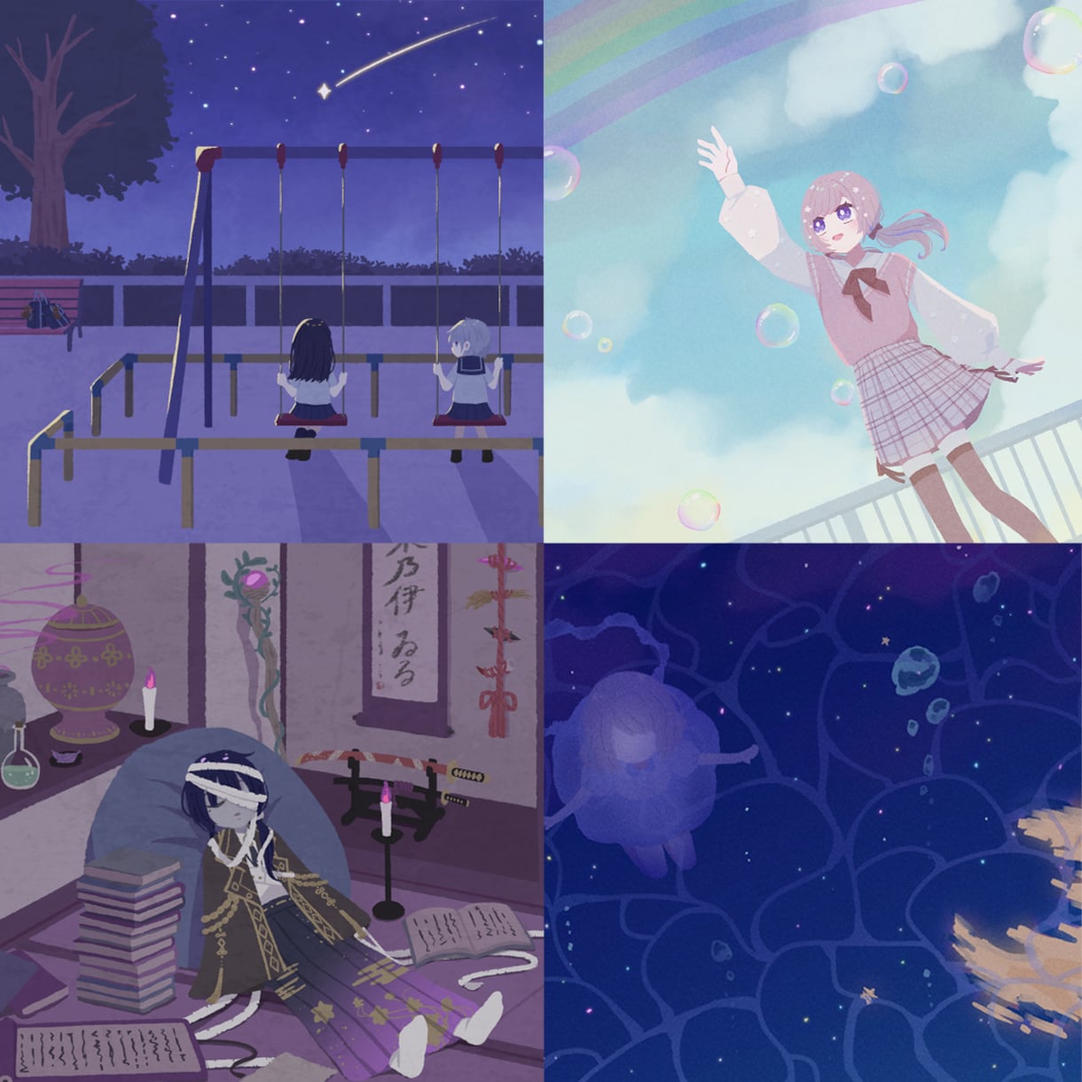 絵本のようなやわらかな印象のイラストを描きます MV用/配信用/表紙/挿絵/ヘッダー等の一枚絵に イメージ6