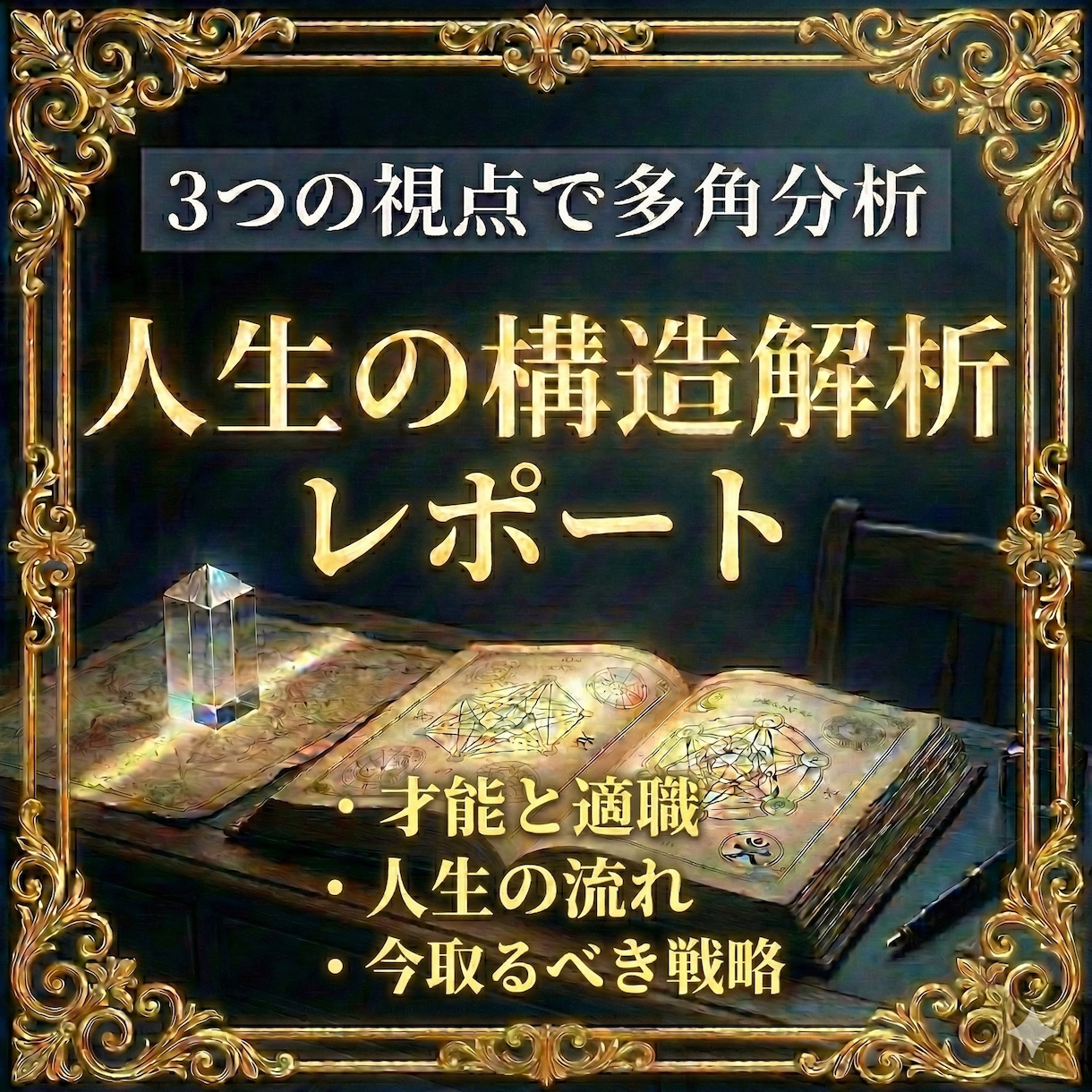 自己理解を深める人生構造分析レポートを作成します 才能・宿命・未来。多角分析で「あなた」を論理的に言語化 イメージ1