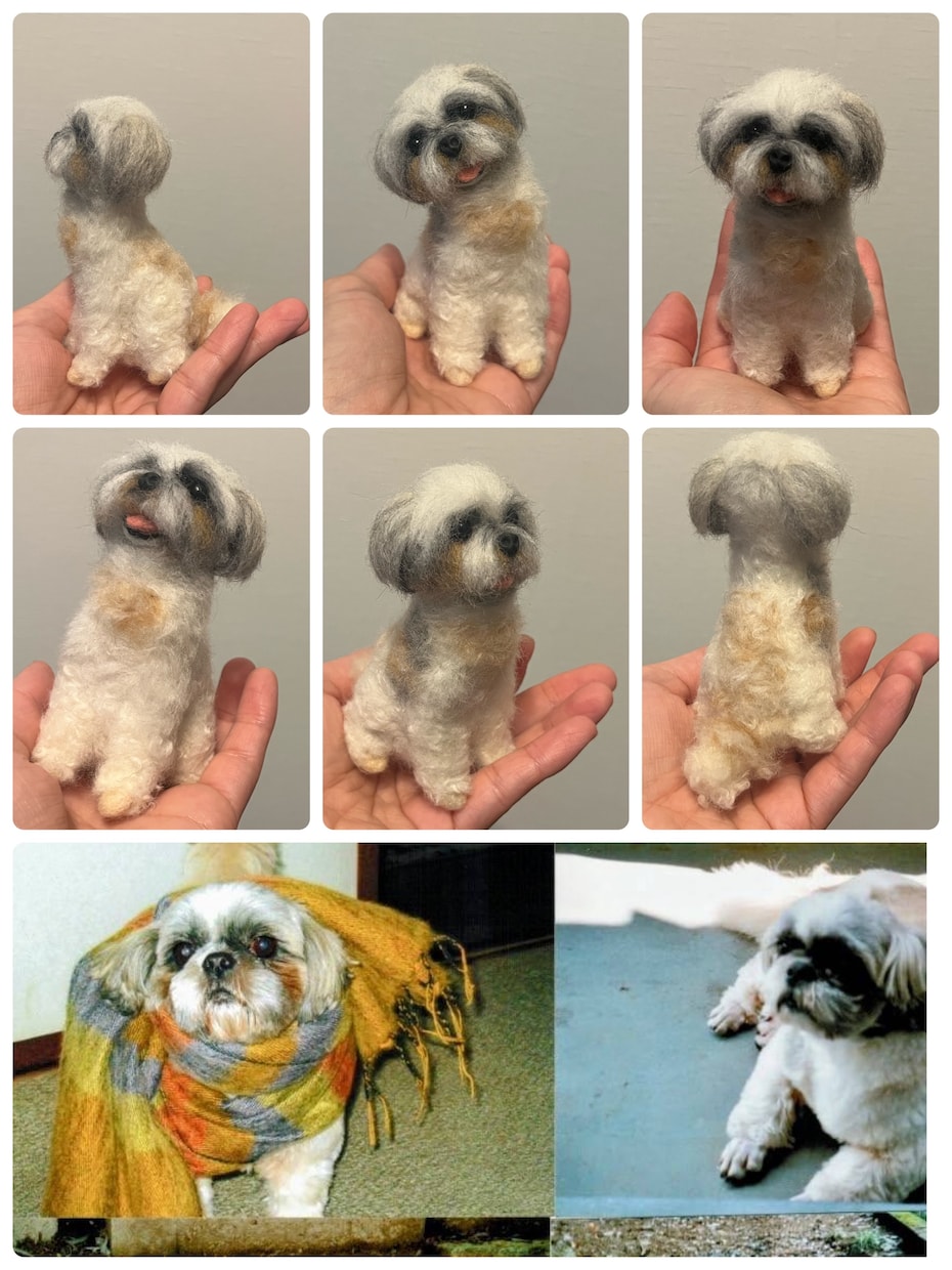 羊毛フェルトで手乗りペットちゃんをお作りします 羊毛在庫の確認の為、ご購入前にお問い合わせ下さいませ。 イメージ10