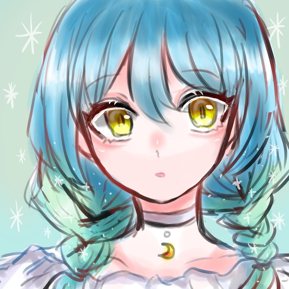 SNSのアイコン/1枚絵描きます ★キラキラした色彩の可愛いキャラクターイラストです。 イメージ2