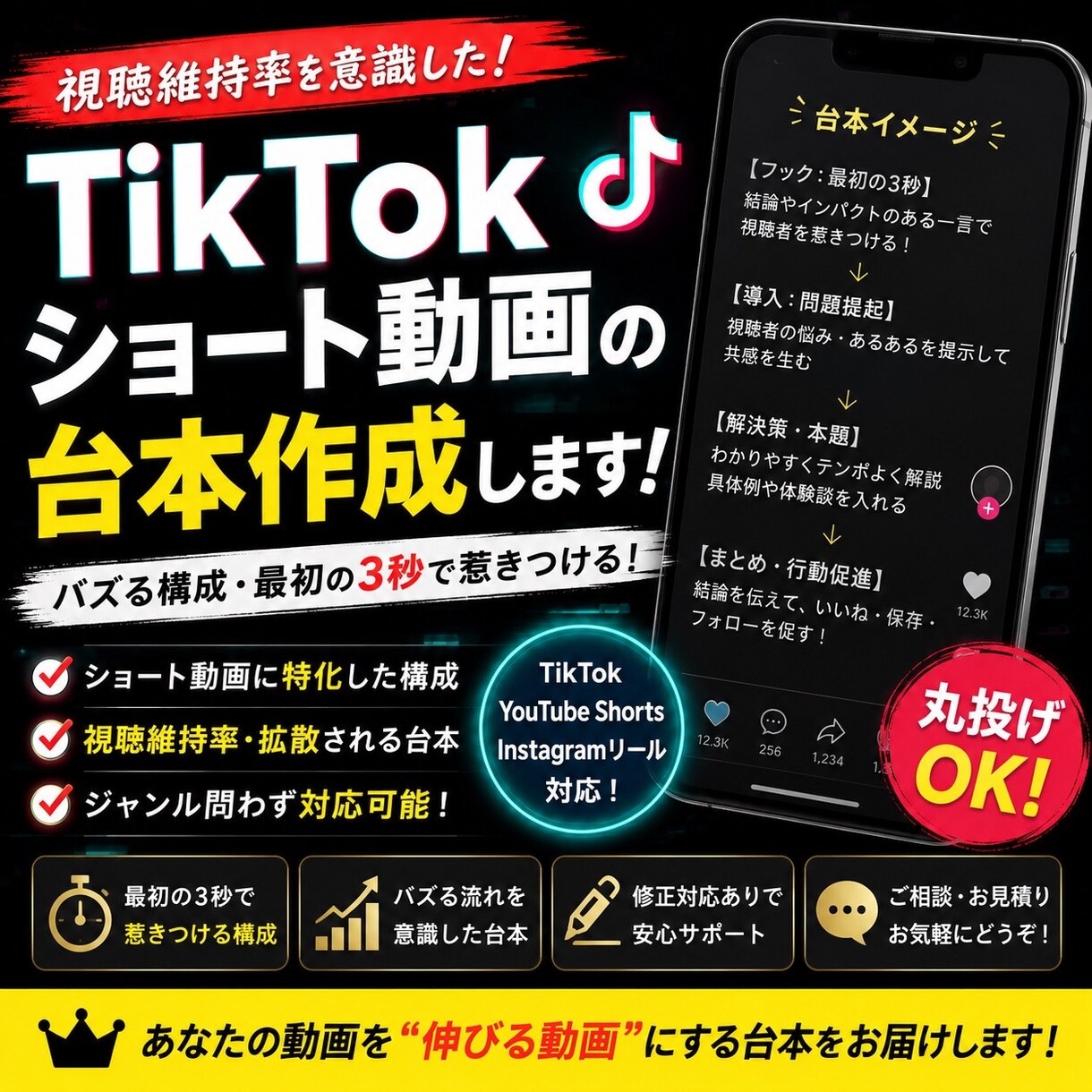 ショート動画の台本作成します アニメの名シーン紹介チャンネルの台本作成をします。 イメージ1
