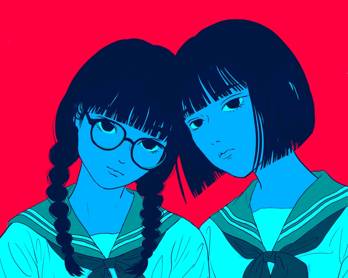 ポップでアンニュイな雰囲気の人物イラスト制作します あなただけの世界観を形にします。 イメージ1