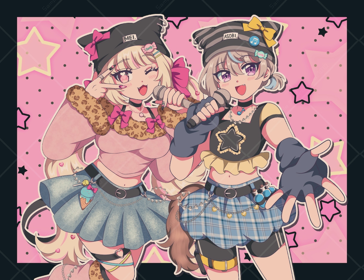 80s90s風のレトロポップイラスト制作します ビビッドでどこかノスタルジックな令和のニューレトロ イメージ4