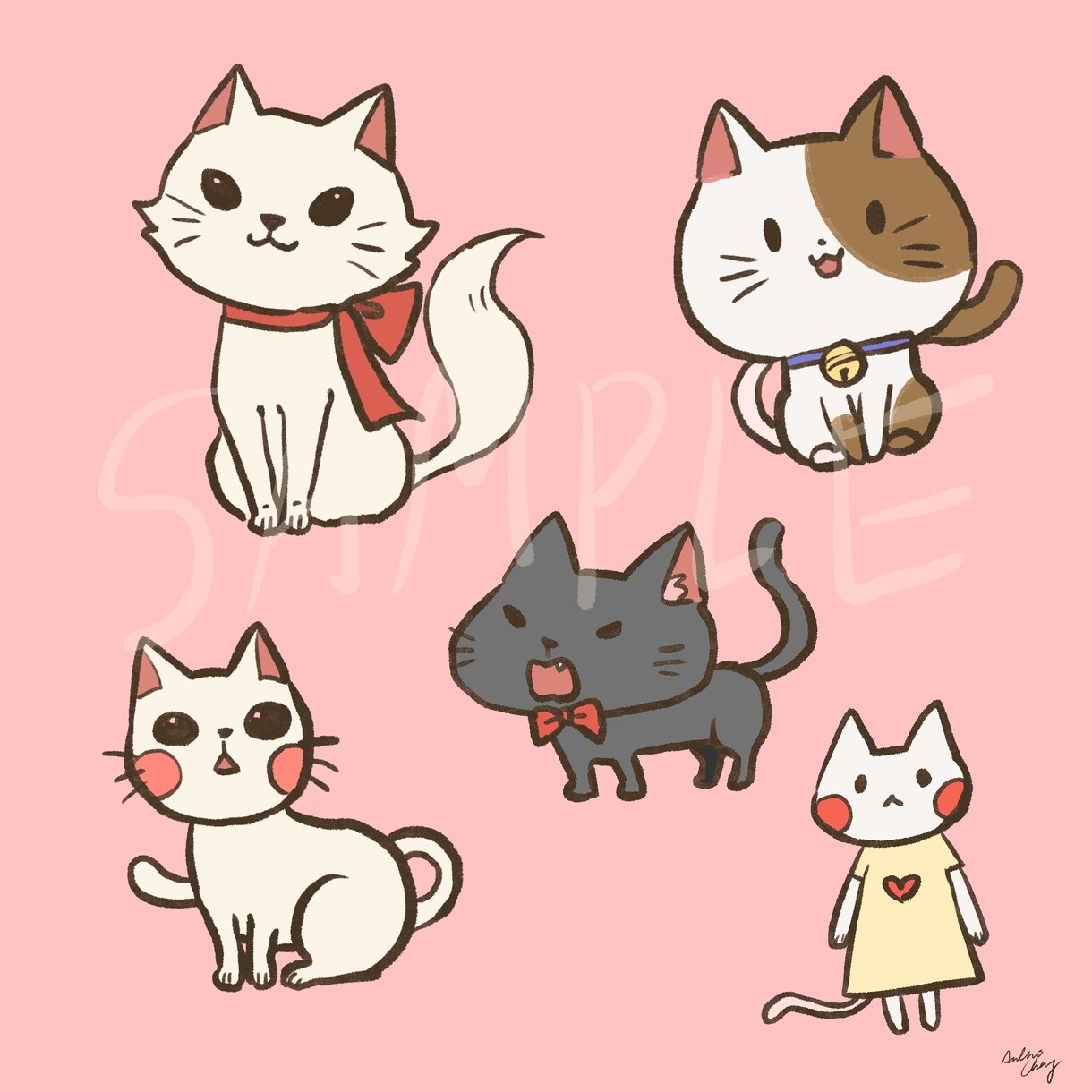 動物キャラクターデザイン/ペットの似顔絵描きます プレゼント、お祝い、思い出、印刷／商用オプション対応 イメージ4