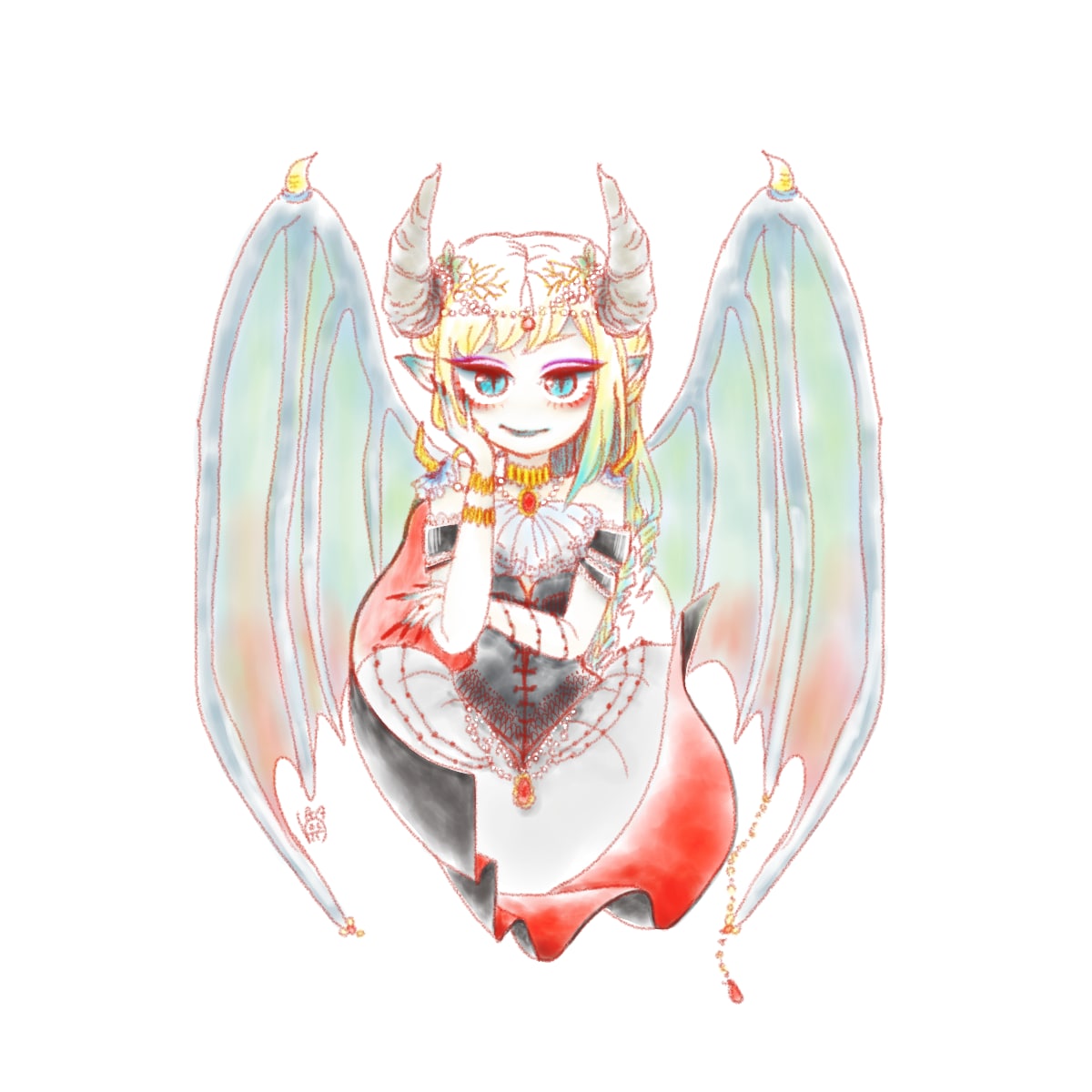 お試し価格！水彩ふわふわ風アイコンイラスト描きます 名前入り可！アイコン以外にも用途は色々◎ イメージ3