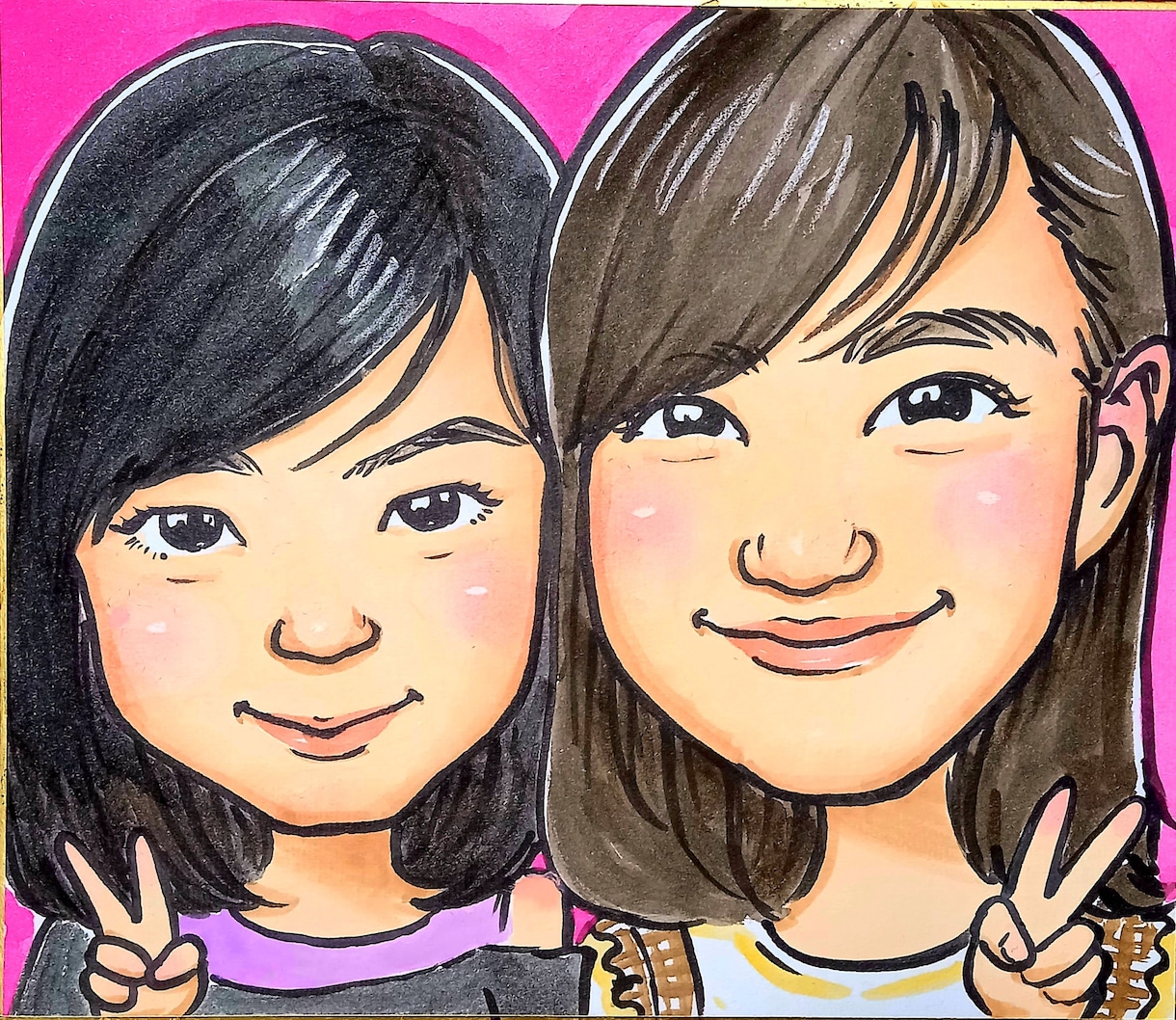 似ててかわいい似顔絵描きます 色鮮やかな水彩タッチの似顔絵をプレゼントしてみませんか。 イメージ7