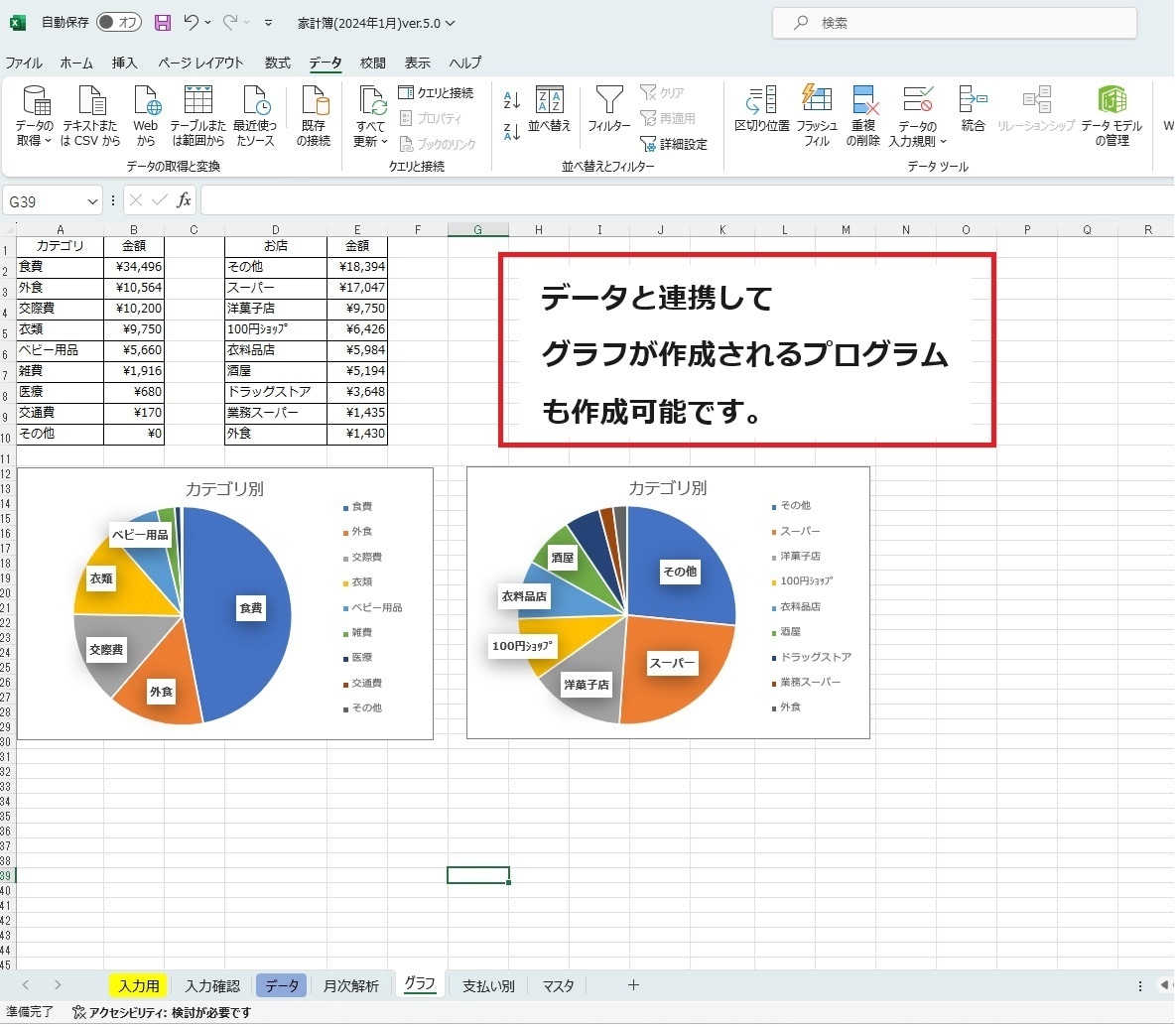 Excel/エクセルの集計・分析等の代行します データ集計、分析でのお困り事をExcelで解決いたします。 イメージ4