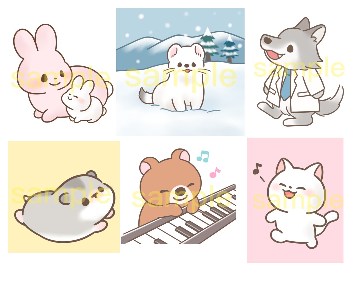 ゆるかわいい動物アイコン描きます お気に入りの動物であなたのオリジナルアイコンを作りませんか？ イメージ3