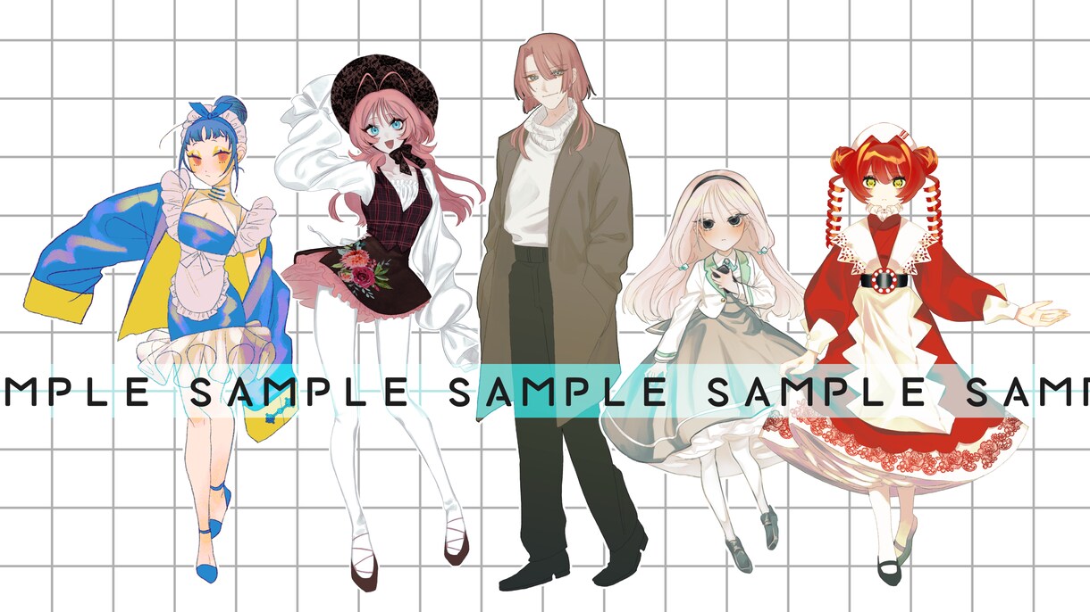 TRPGやゲームで使える立ち絵お描きします アナログ感が特別感を演出します イメージ1