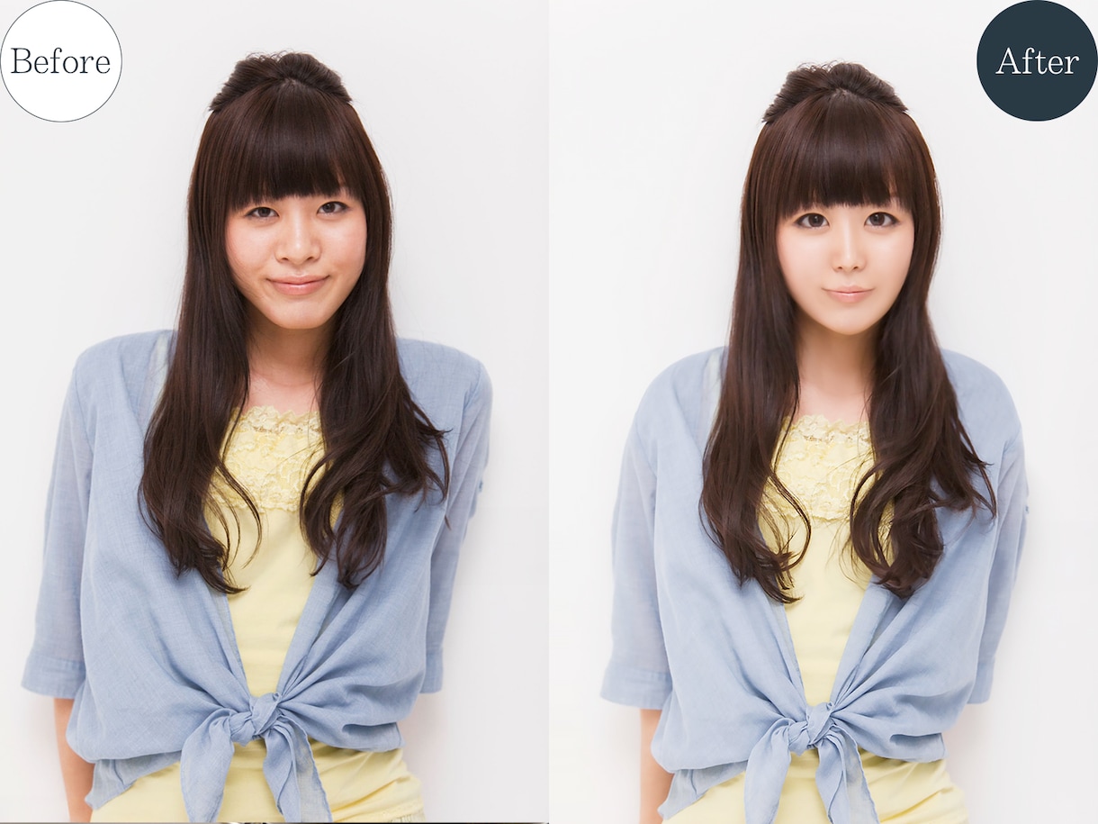 初回1枚無料！！激安で写真のレタッチ承ります 可愛くなりたい女の子必見！！！安心のプロ仕上げ写真加工☆彡 イメージ4
