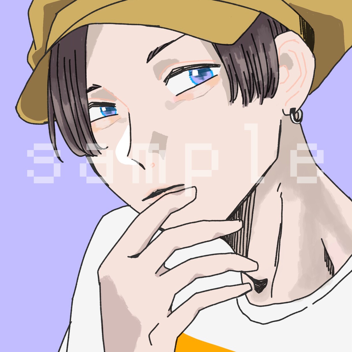 SNS等アイコン用イラスト描きます 胸上までの人物イラストお描きします！アイコン等に！ イメージ3