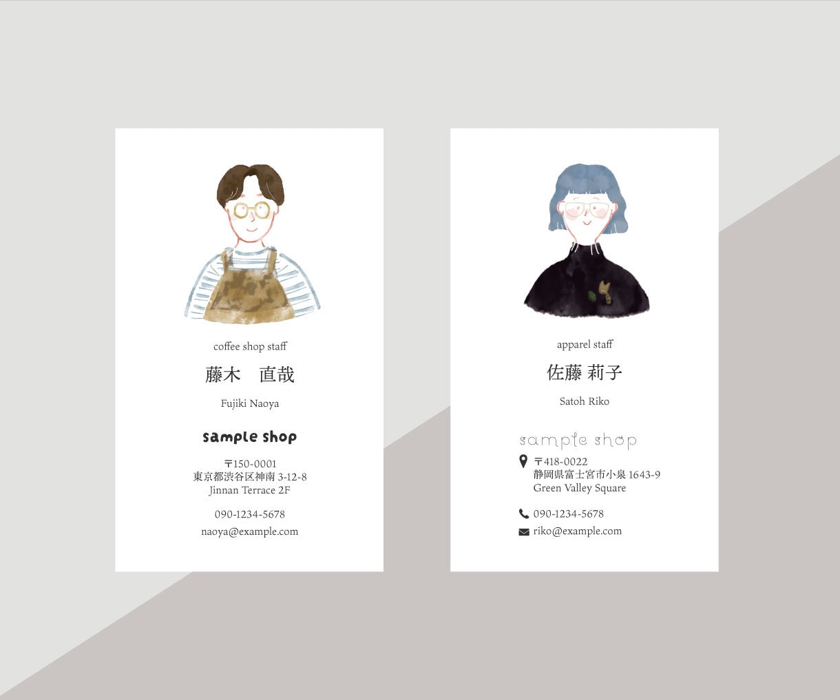 唯一無二！似顔絵イラスト名刺を作成します 現役デザイナーがしっかりサポート！ イメージ4