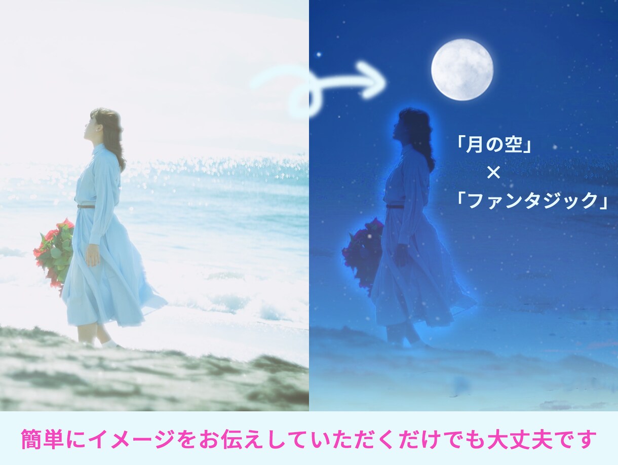 一律千円！Photoshop加工で希望を叶えます この写真の◯◯を△△な感じにしたい！等気軽にご相談ください イメージ6