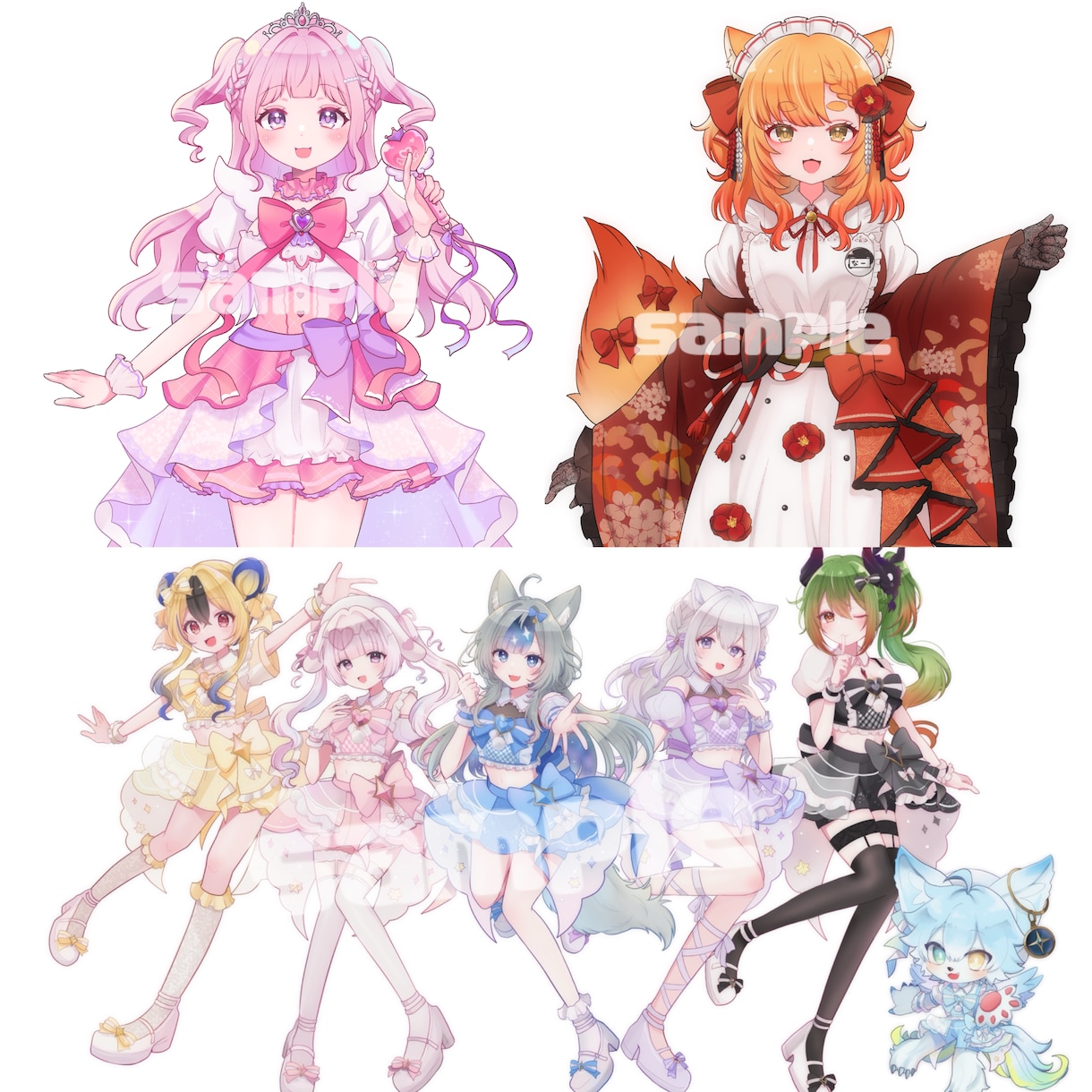 キラキラかわいい女の子お描きします アイドル運営活動やVtuberさんにおすすめです！ イメージ2
