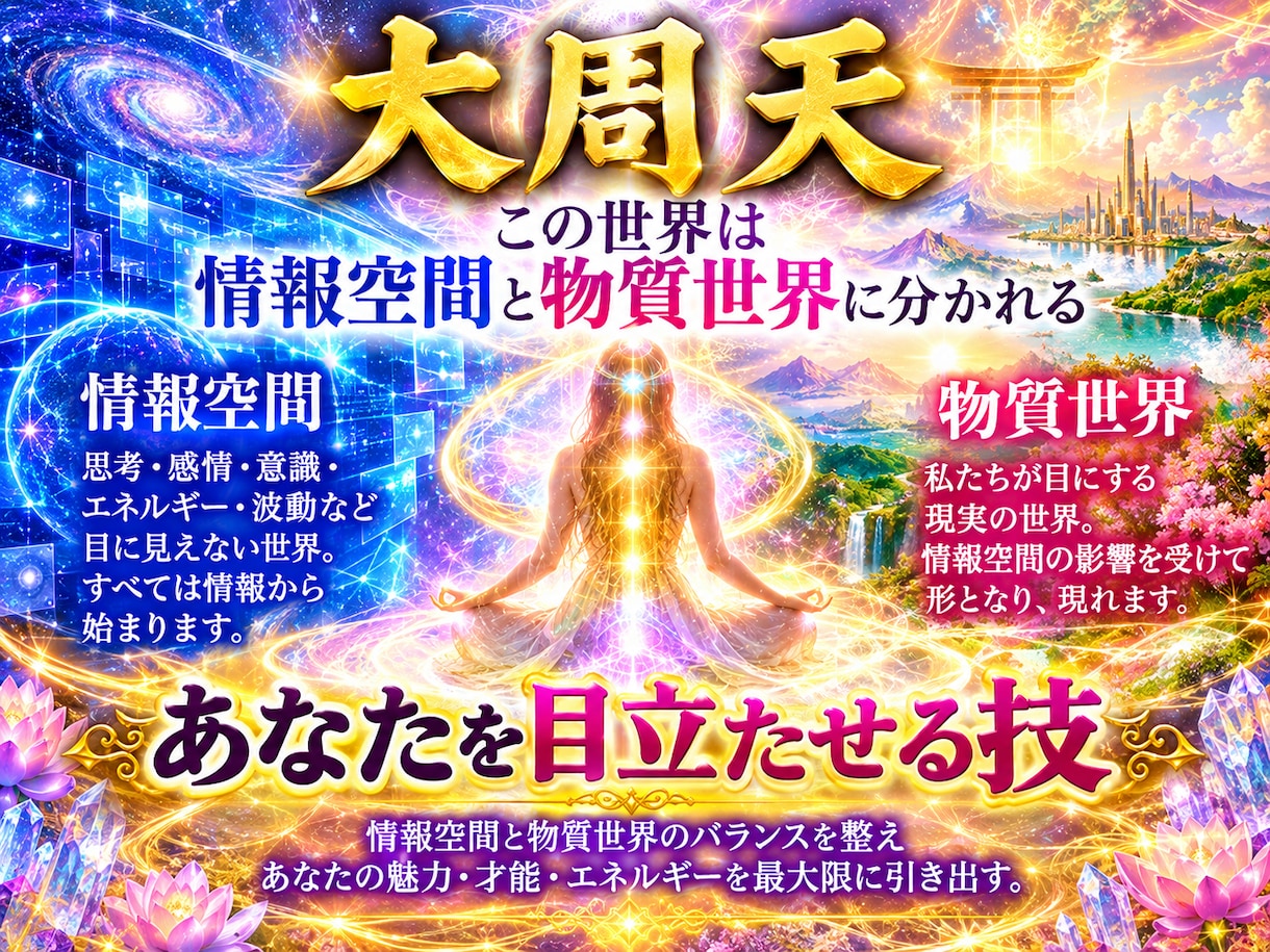 陰陽師先生より伝授の技で情報空間を目立たせます 現実世界も声かけられたりするようになりますよ イメージ1