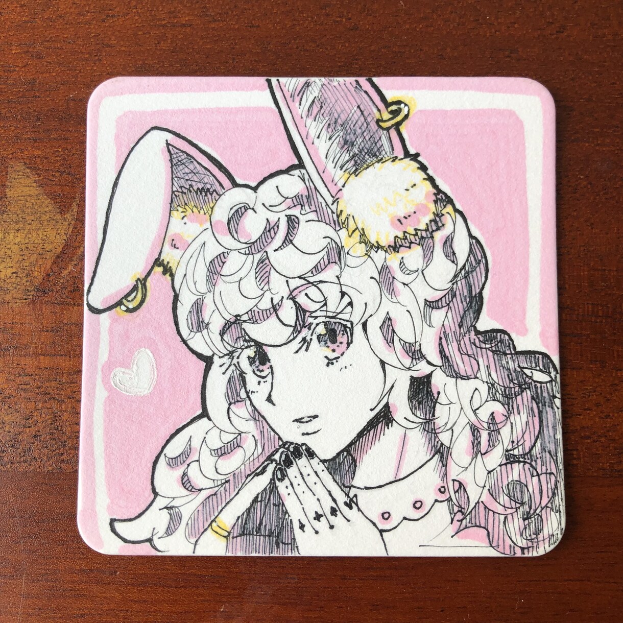 コースターにイラストお描きいたします 一点もの！色鉛筆やペンを使いオリジナルイラストを描きます！ イメージ5