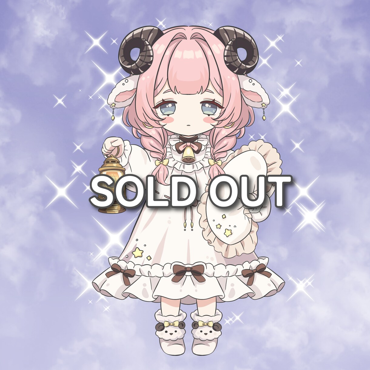 ゆめかわSDキャラ販売します ひつじモチーフのゆめかわ女の子です。 イメージ1