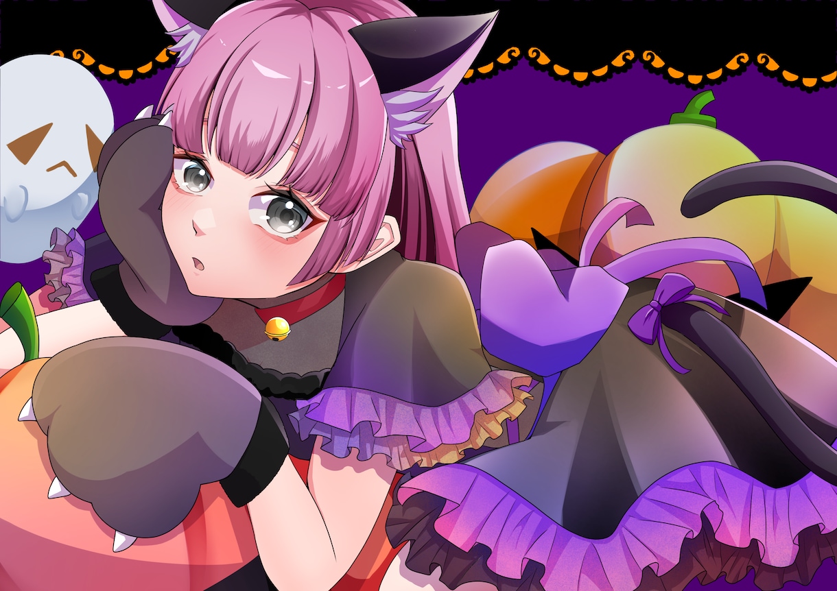 ハロウィン量産イラストをお描きします 衣装・髪型・顔パーツを選べるハロウィンイラスト！ イメージ5