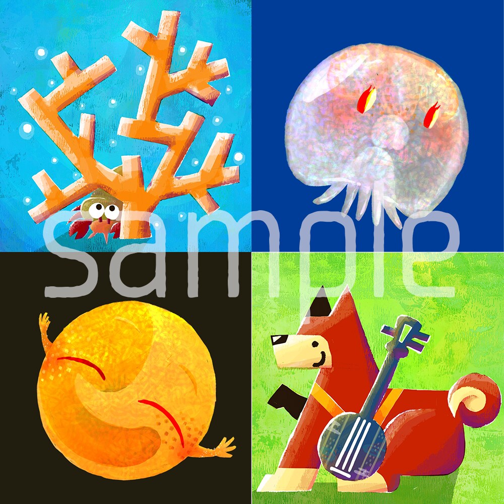 動物の絵本風アイコンお描きします 好きな動物×モチーフ×色＝あなただけのオリジナルアイコン！✨ イメージ4