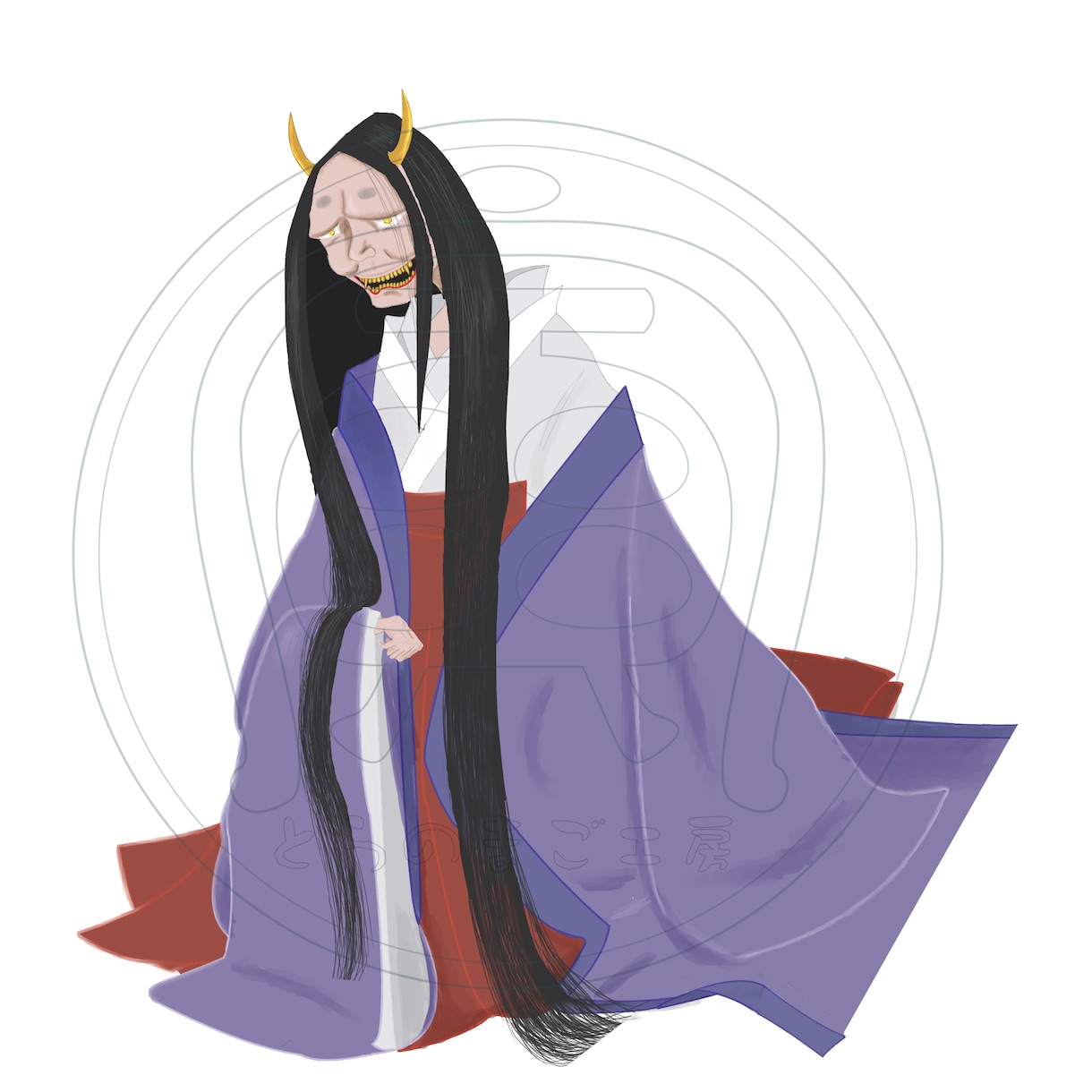 リテイク無制限！手描き風デジタル和風画制作します どこでもお使いいただける和風画を描きます。 イメージ5