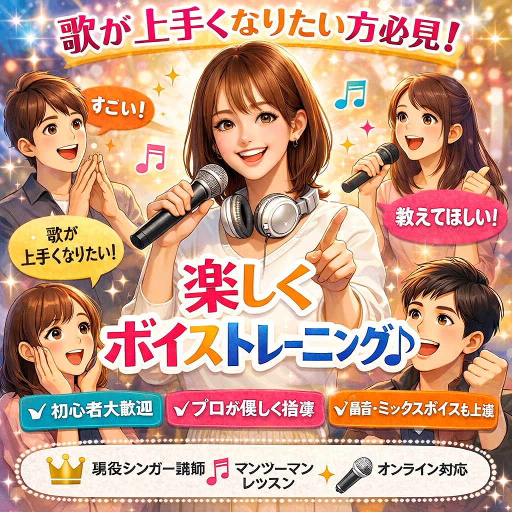 プロが教える初心者向けボイトレします ～初めてでも分かりやすく丁寧～ イメージ1