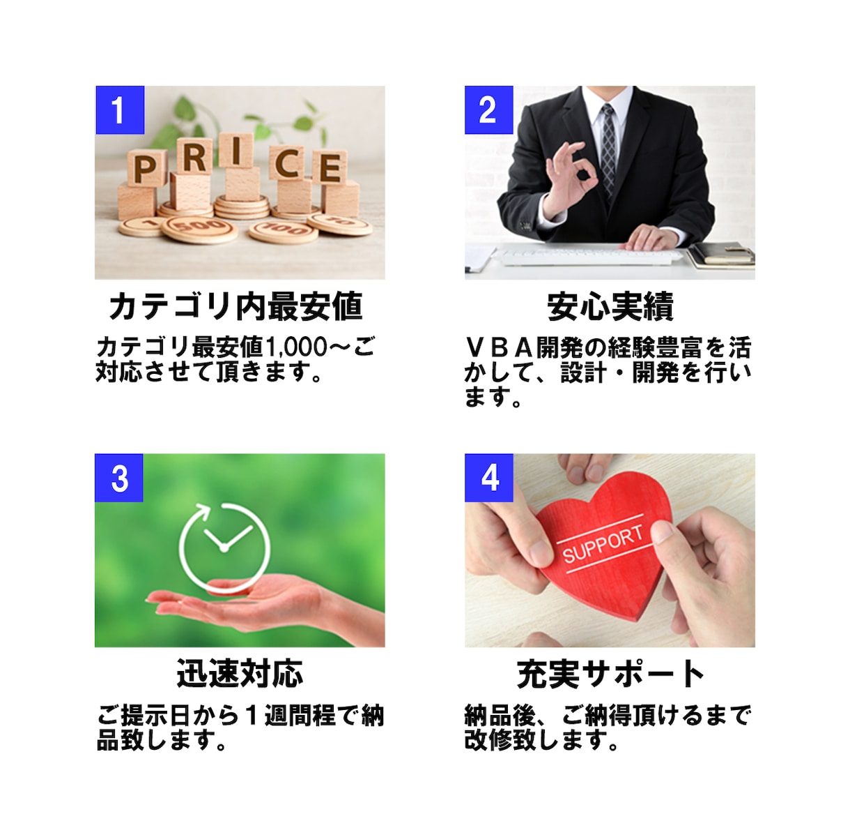 ExcelマクロVBA 3,000円で代行します 【安い】【修正】【効率化】【丁寧】【迅速】【関数】【集計】 イメージ1