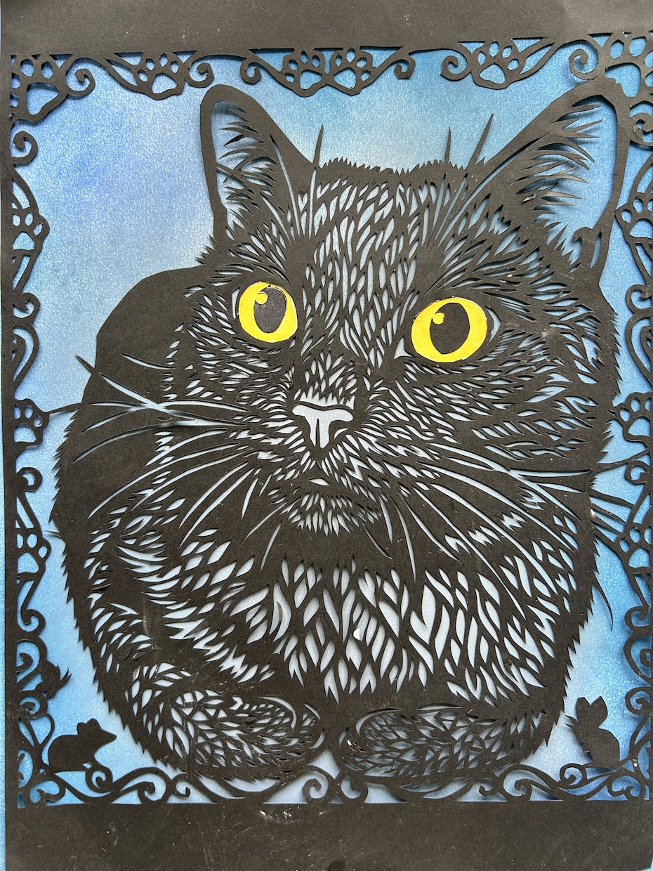 愛猫の魅力を切り取るオーダー切り絵作ります 大切な愛猫を世界に一つの切り絵作品へ イメージ2