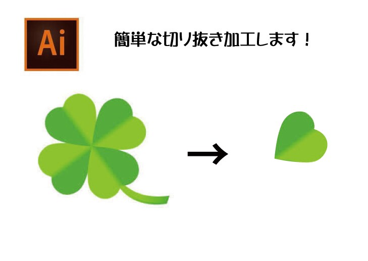 イラストレーターで、簡単な切り抜き加工します 複雑なデザインも料金プラスで出来ます イメージ1