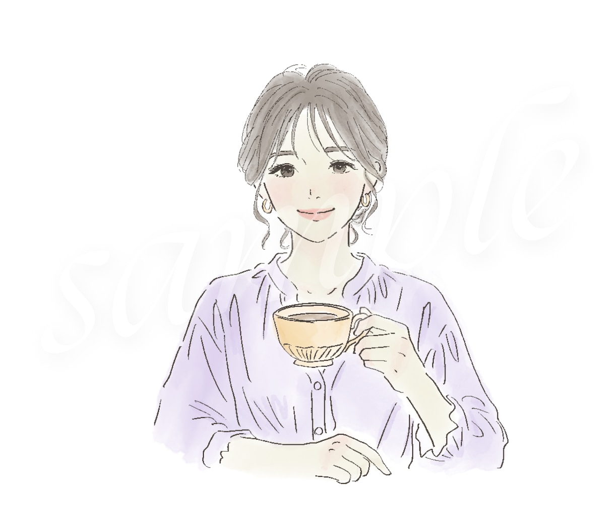 あなただけの「やさしい雰囲気」アイコンお描きします 大人かわいい。あなただけのアイコン イメージ4