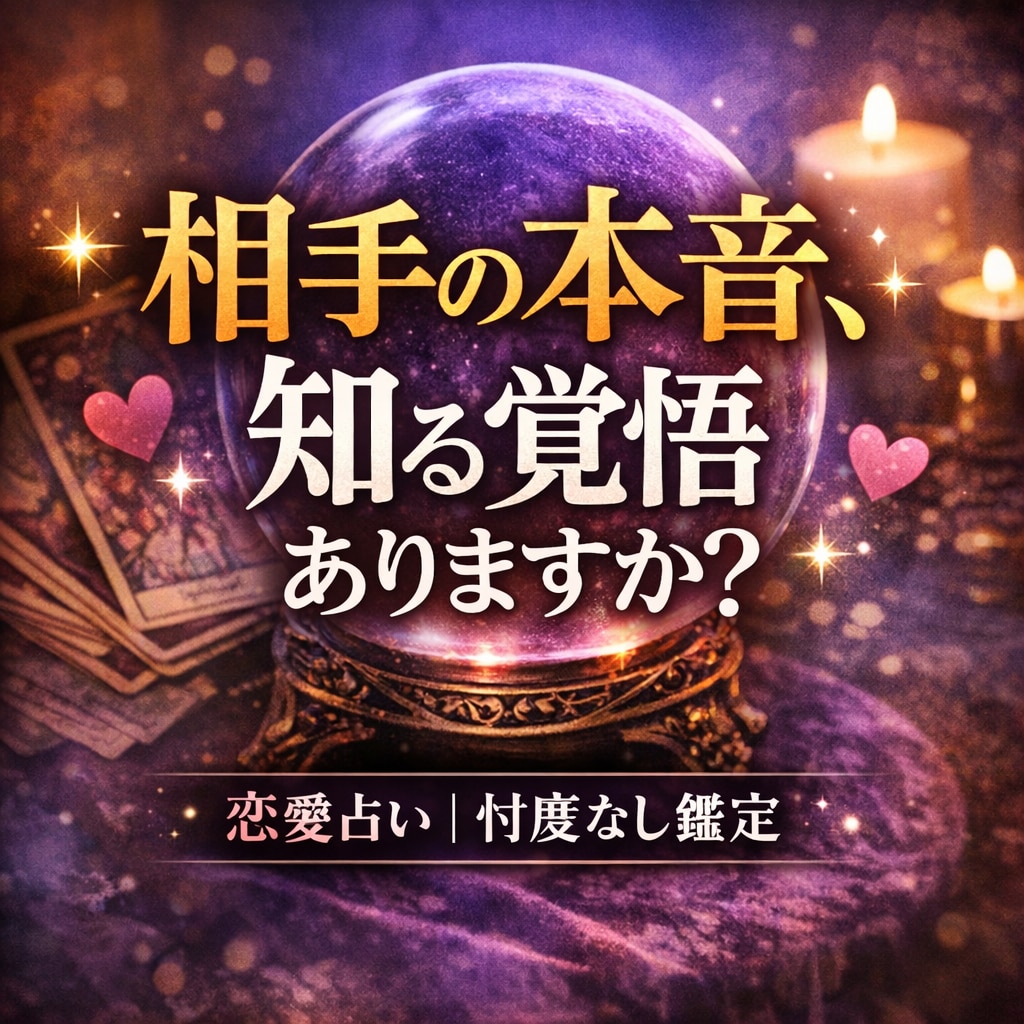 恋愛占い｜相手の気持ちや今後を忖度なしで鑑定します 「本当のことが知りたい方だけお越しください」 イメージ1