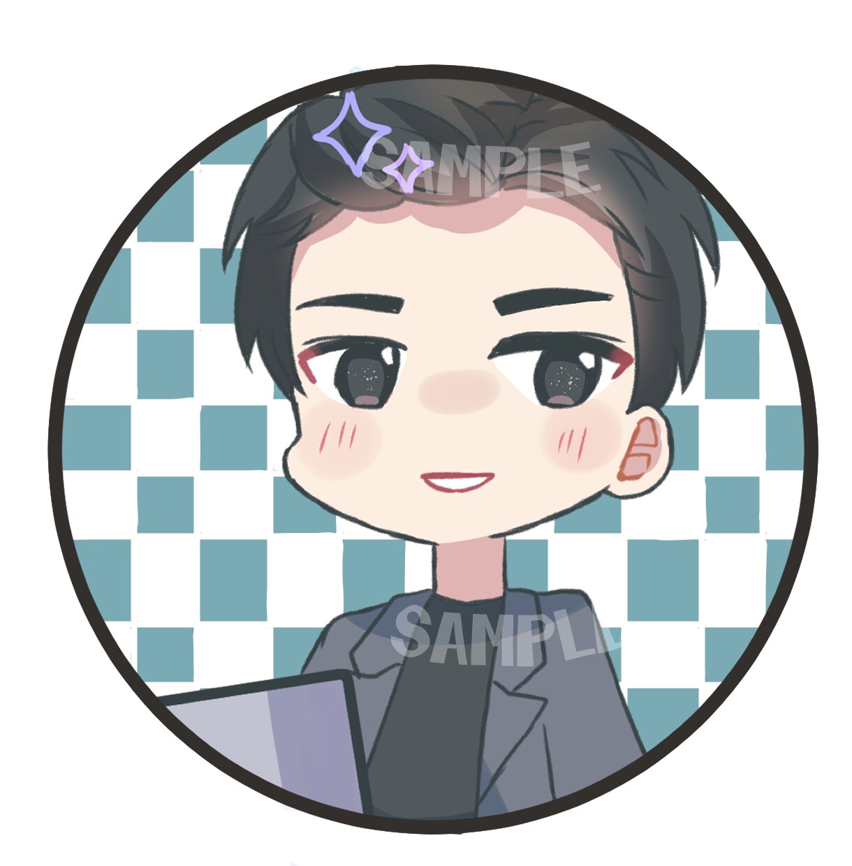 あなたの可愛い似顔絵アイコン♡描きます 商用利用OK/SNS/Instagram/X/ブログ/グッズ イメージ9