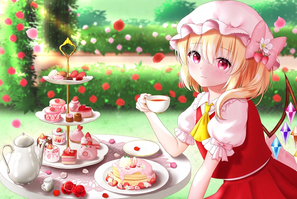 可愛い女の子のイラスト描きます スイーツやフルーツ、可愛いお洋服を描くのが得意です！ イメージ3